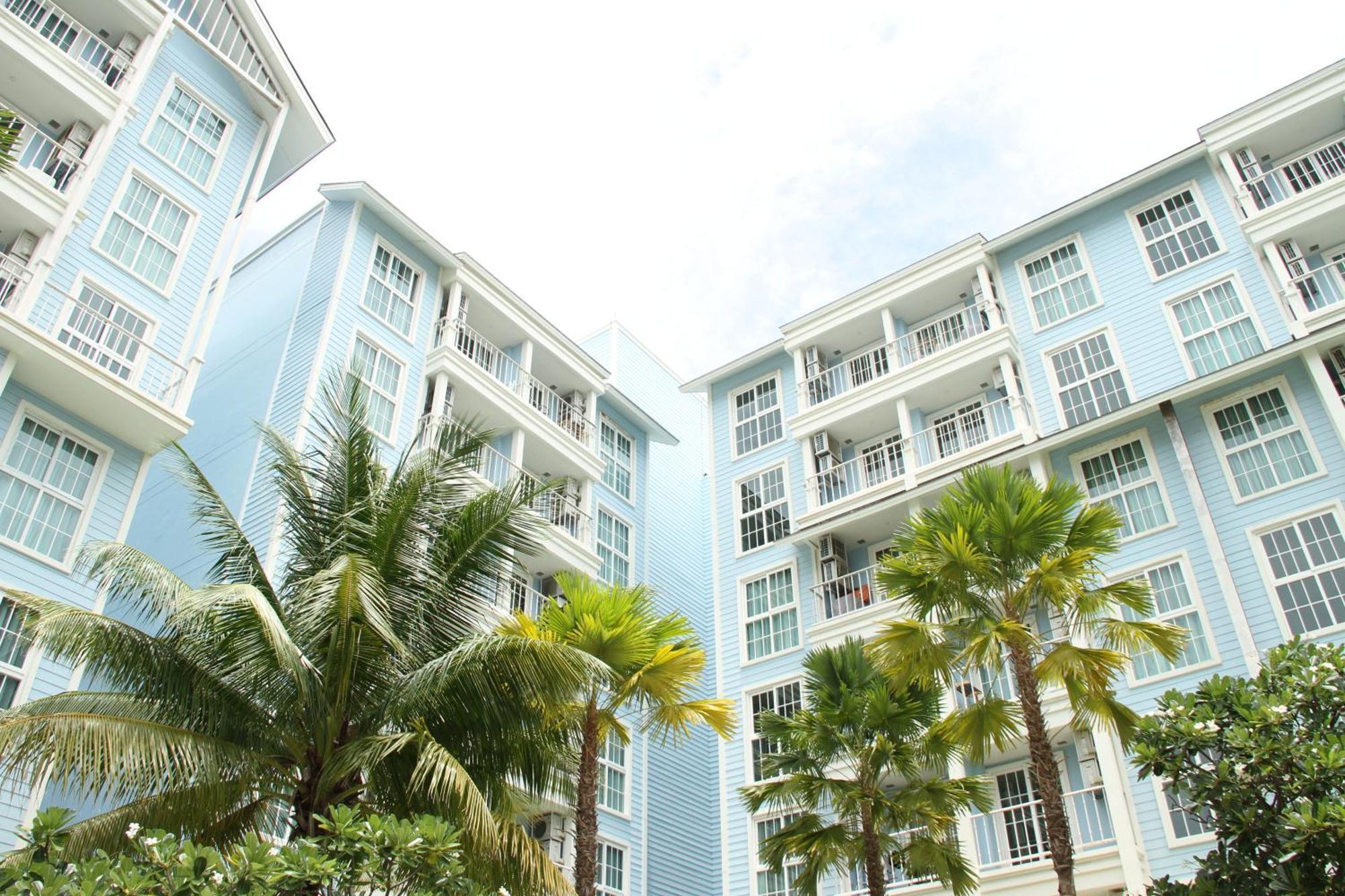 Grand Florida芭提雅带免费游泳池温泉和健身房和办公区水上花园公寓e208 Na Chom Thian Ngoại thất bức ảnh
