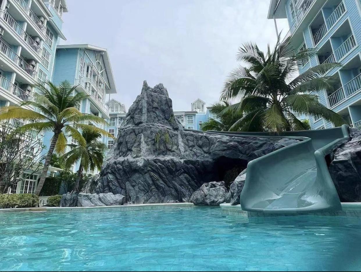 Grand Florida芭提雅带免费游泳池温泉和健身房和办公区水上花园公寓e208 Na Chom Thian Ngoại thất bức ảnh